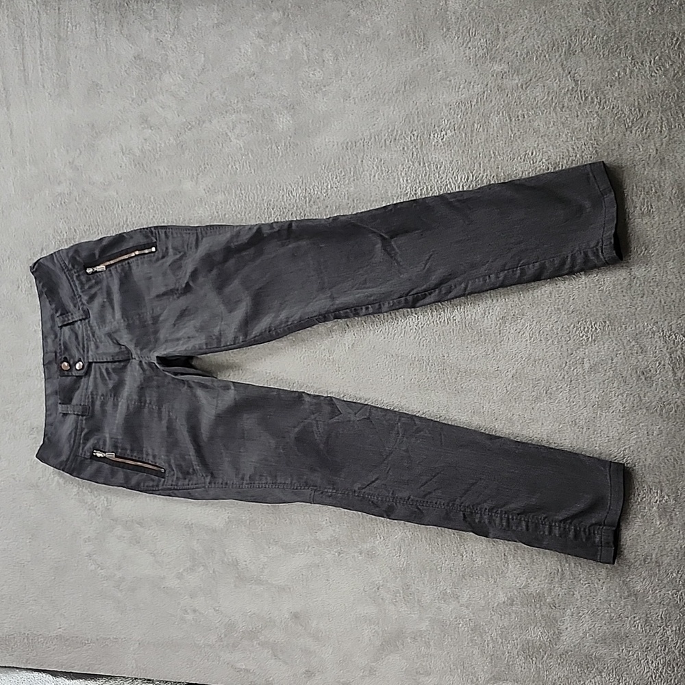 NAU Organic Cotton Zip Pocket Device Pant Gray Womens Chino Size 2